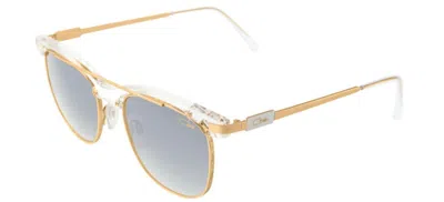 Pre-owned Cazal Legends 163/3 Blue Transparent Grey And Gold/blue (010) Sunglasses