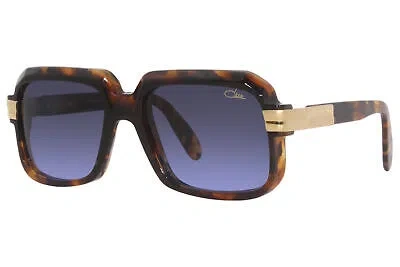 Pre-owned Cazal Legends 607 017 Sunglasses Havana/gold/blue Gradient Lenses 56mm In Brown
