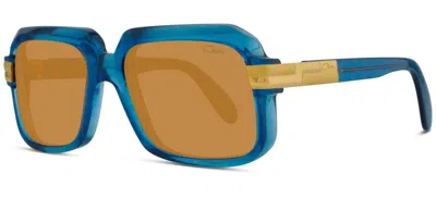 Pre-owned Cazal Legends 607/3 Sapphire Blue/bronze Shaded (013) Sunglasses In Brown