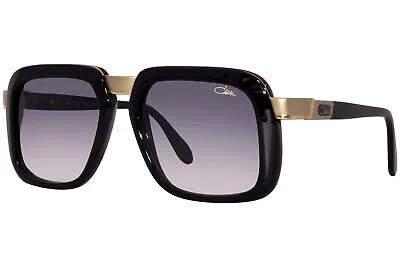 Pre-owned Cazal Legends 616 001sg Black/gold Retro Fashion Sunglasses 56mm In Gray