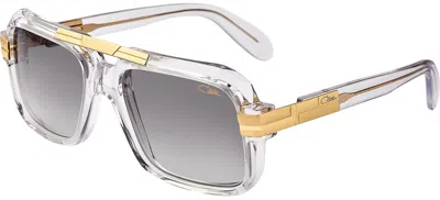 Pre-owned Cazal Legends 663/3 Crystal 18kt Gold/grey Shaded (065) Sunglasses