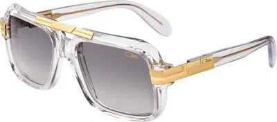 Pre-owned Cazal Legends 663/3 Crystal 18kt Gold/grey Shaded (065) Sunglasses