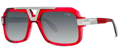 Pre-owned Cazal Legends 664/3 Red Silver/grey Shaded (004) Sunglasses