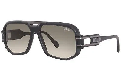 Pre-owned Cazal Legends 675 002 Sunglasses Men's Black/gunmetal/green Gradient Lens 60-mm