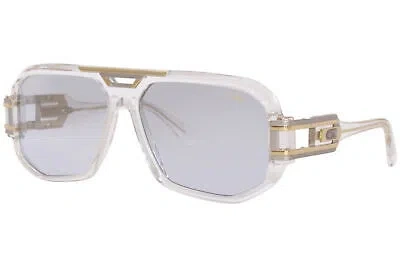 Pre-owned Cazal Legends 675 003 Sunglasses Men's Crystal/gold/silver Mirror 60-mm