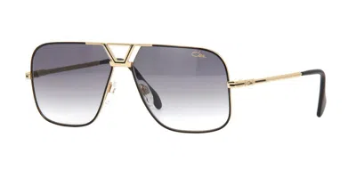 Pre-owned Cazal Legends 725/3 Black Gold/dark Grey Shaded (002) Sunglasses In Gray