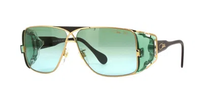 Pre-owned Cazal Legends 955 Matte Black Green/green Shaded (011) Sunglasses