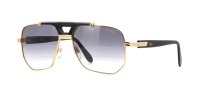 Pre-owned Cazal Legends 990 Black 18kt Gold/grey (001) Sunglasses In Gray