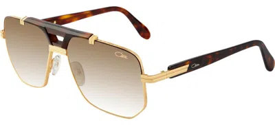 Pre-owned Cazal Legends 990 Havana 18kt Gold/brown Shaded (003) Sunglasses