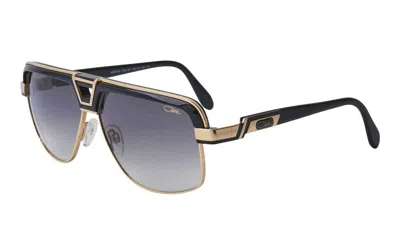 Pre-owned Cazal Legends 991 Black Gold/grey Shaded (001) Sunglasses