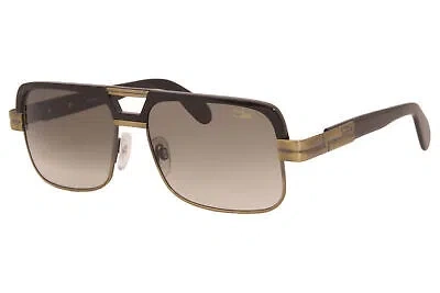 Pre-owned Cazal Legends 993 001 Sunglasses Men's Black-gold/brown Gradient Lenses 58mm