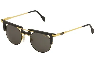 Pre-owned Cazal Legends Men's 745 001sg Black/gold Fashion Pilot Sunglasses 48mm In Gray