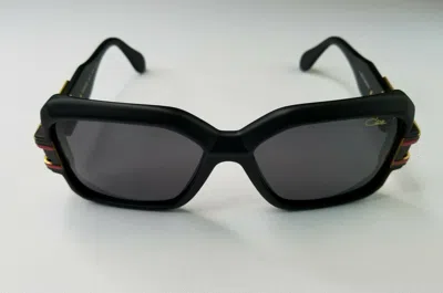 Pre-owned Cazal Legends Mod. 623/302 Col. 011 Matte Black Red Sunglasses Made In Germany In Gray