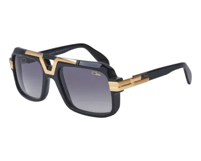 Pre-owned Cazal Legends Mod. 664/3 Col. 001 Gloss Black Gold Plated Sunglasses Germany In Gray