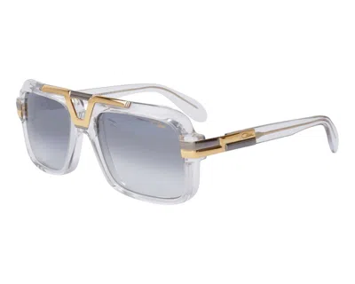 Pre-owned Cazal Legends Mod. 664/3 Col. 003 Crystal Gold Plated Sunglasses Made In Germany In Gray