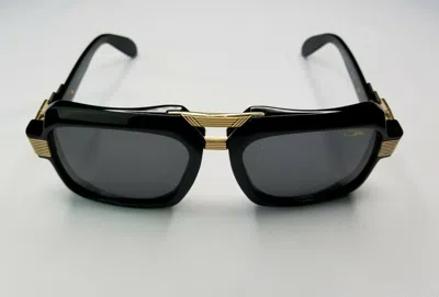 Pre-owned Cazal Legends Mod. 669 Col. 001 Black Gold Plated Sunglasses Made In Germany In Gray