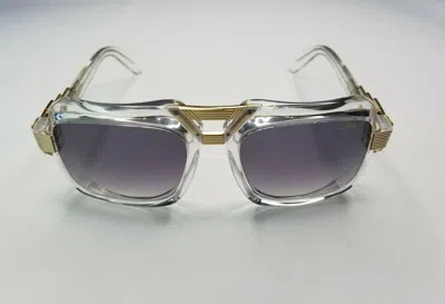 Pre-owned Cazal Legends Mod. 669 Col. 003 Crystal Gold Plated Sunglasses Made In Germany In Gray