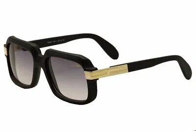 Pre-owned Cazal Legends Mod607 607 011sg Matte Black/gold/grey Gradient Sunglasses 56-mm In Gray