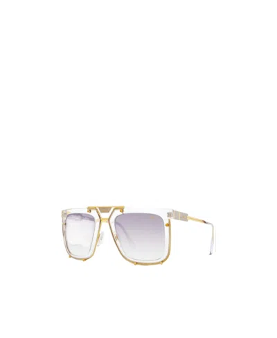 Cazal Logo Sunglasses In White
