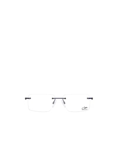 Cazal Metallic Panel Rectangle Glasses In Purple