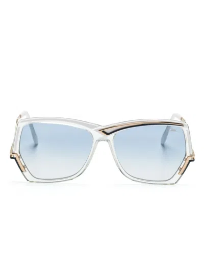 Cazal Mod 178/3 Geometric-frame Sunglasses In Blue