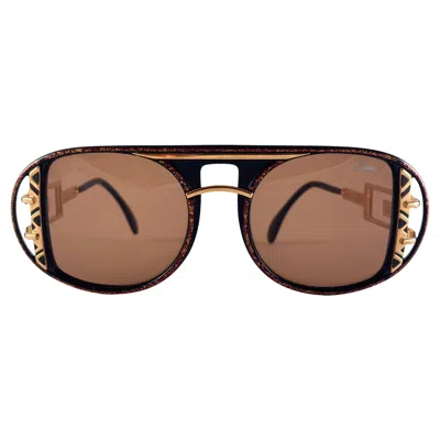 Pre-owned Cazal New Vintage  875 759 Brown & Gold Frame 1980's Sunglasses