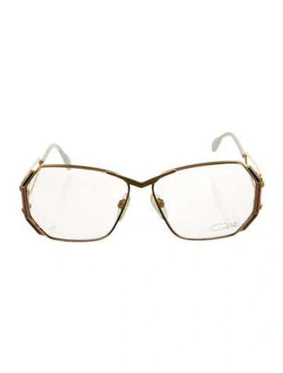Pre-owned Cazal Oversize Eyeglasses In Gold