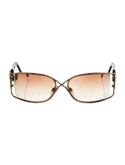 Pre-owned Cazal Oversize Gradient Sunglasses In Gold