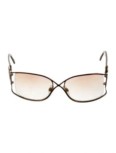 Pre-owned Cazal Oversize Gradient Sunglasses In Gold