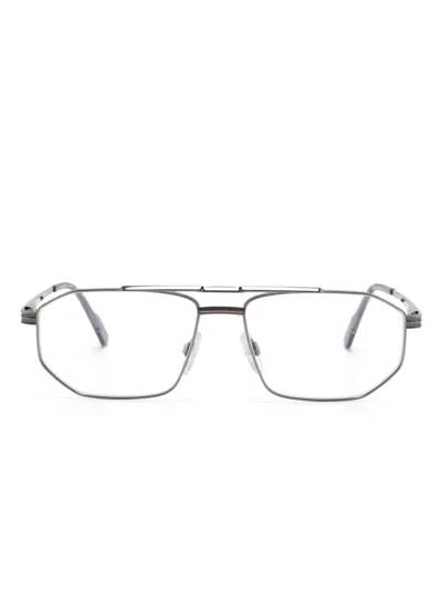 Cazal Pilot Frame Glasses In Metallic