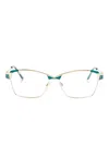 Cazal Rectangle-frame Glasses In 绿色