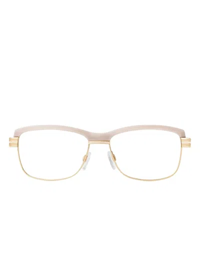 Cazal Rectangle-frame Glasses In Gold
