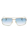 Cazal Rectangle-frame Sunglasses In Gold