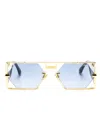 Cazal Rectangle-frame Sunglasses In Gold