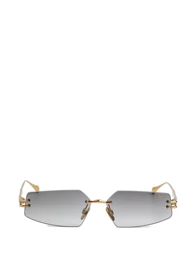 Cazal Rimless Rectangle-frame Sunglasses In Gold