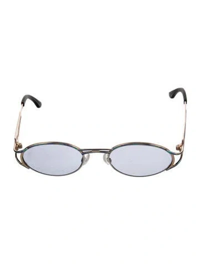 Pre-owned Cazal Round Gradient Sunglasses In Black