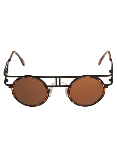 Cazal Round Lens Frame Sunglasses In Black