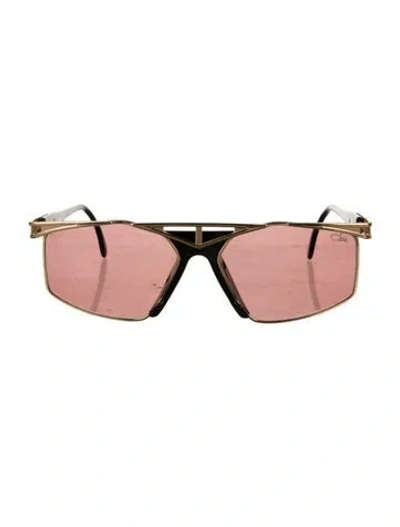 Pre-owned Cazal Shield Tinted Sunglasses In Black