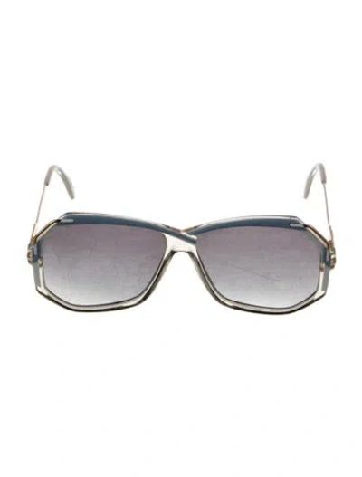 Pre-owned Cazal Square Gradient Sunglasses In Blue