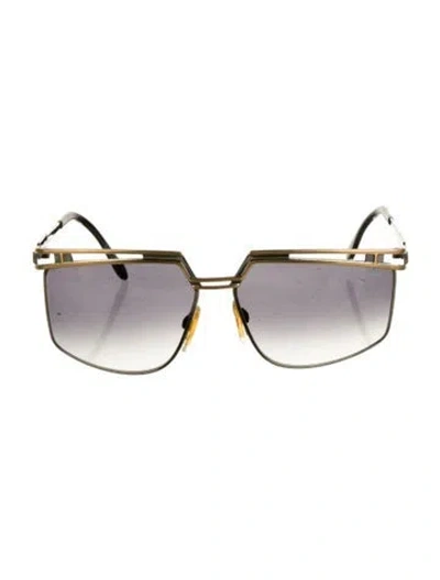 Pre-owned Cazal Square Gradient Sunglasses In Gold