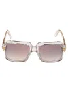 Cazal Square Transparent Frame Sunglasses In Mod 607/3