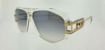 Pre-owned Cazal Sunglasses 163 065 59mm Crystal Gold Frame Silver Mirror Grey Gradient Len In Gray