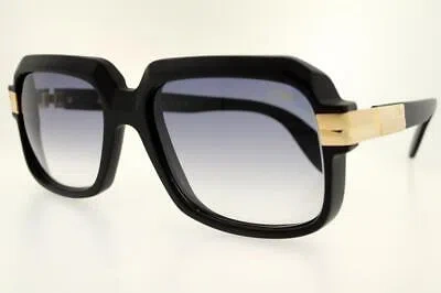 Pre-owned Cazal Sunglasses 607 011 56mm Matt Black Frame With Grey Lenses In Gray
