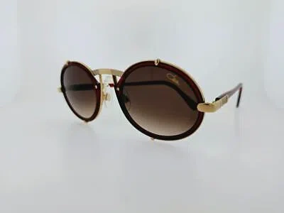 Pre-owned Cazal Sunglasses 644 010 53mm Red Gold Frame With Red Gradient Lenses