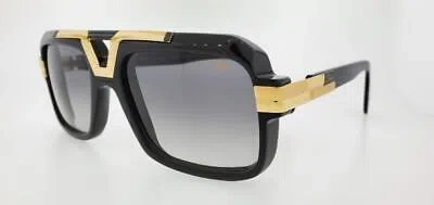 Pre-owned Cazal Sunglasses 664 001 56mm Black Frame With Grey Gradient Lenses In Gray