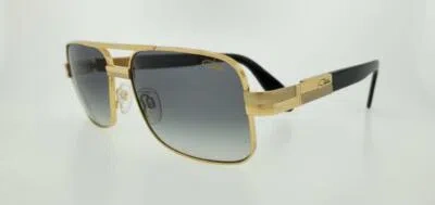 Pre-owned Cazal Sunglasses 988 003 57mm Gold Frame With Grey Gradient Lenses In Gray
