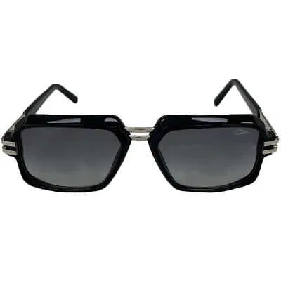 Pre-owned Cazal Sunglasses  6004/3 005 56 17 145 Black Silver Grey Gradient Lens 100% Authe