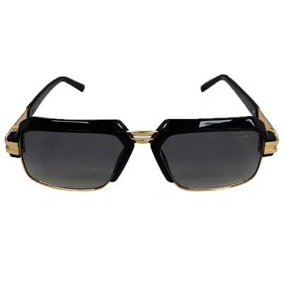Pre-owned Cazal Sunglasses  6020/3 001 56 17 145 Black Gold Grey Gradient Lens 100% Authent