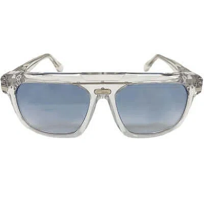 Pre-owned Cazal Sunglasses  8040 002 59 16 145 Crystal Silver Blue Gradient Lens 100% Authe