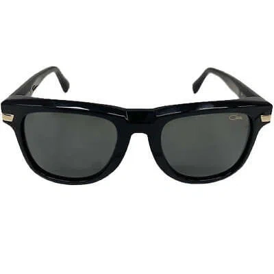 Pre-owned Cazal Sunglasses  8041 001 52 21 145 Black Gold Grey Lens 100% Authentic In Gray